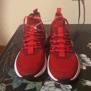 Brite Knit High top sneakers cloth Red